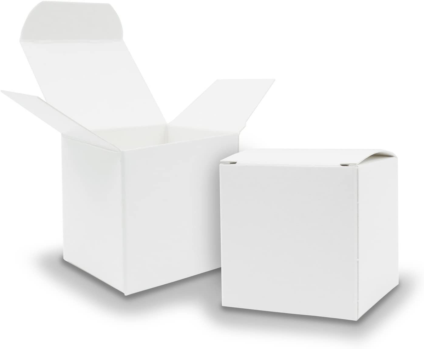 itenga Geschenkpapier itenga Würfelbox KraftKarton 6,5x6,5cm außen weiß innen braun Gastgesc