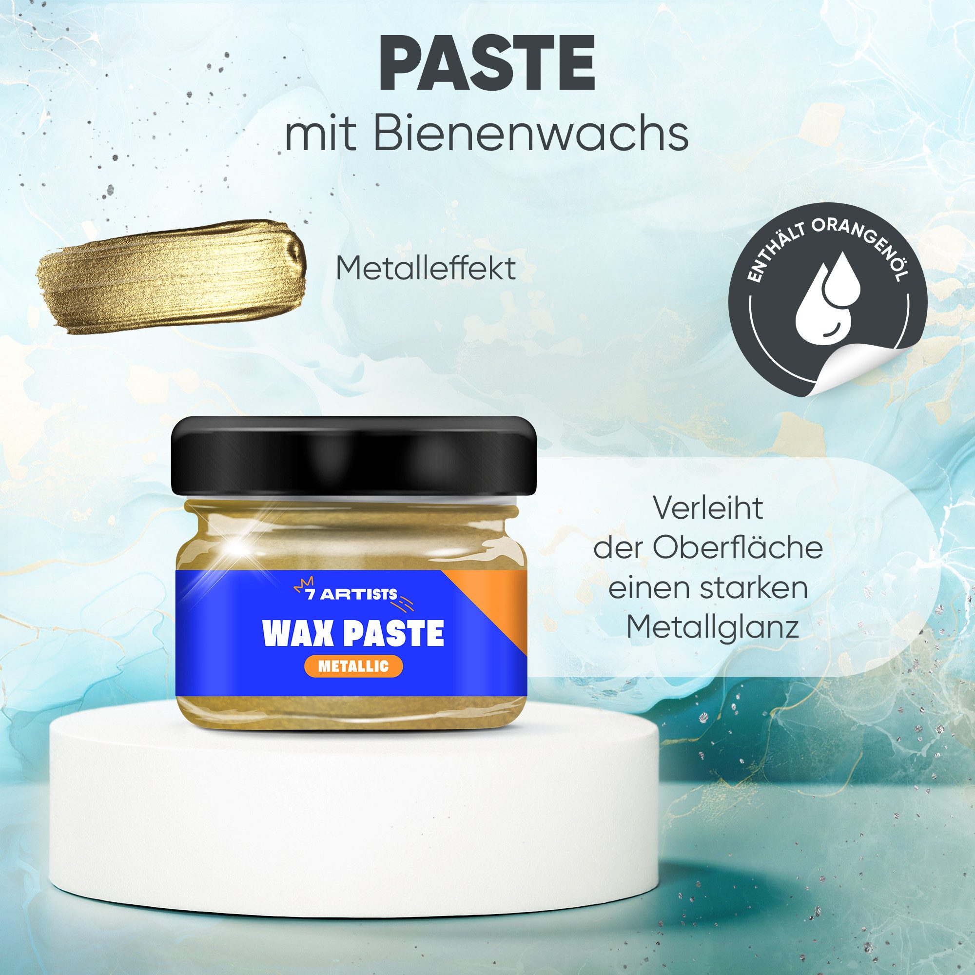7 Artists Acrylfarbe 7 Artists Metallic Wachspaste 20 ml Gilding Wax - Wax Paste Metallic, Wax Paste