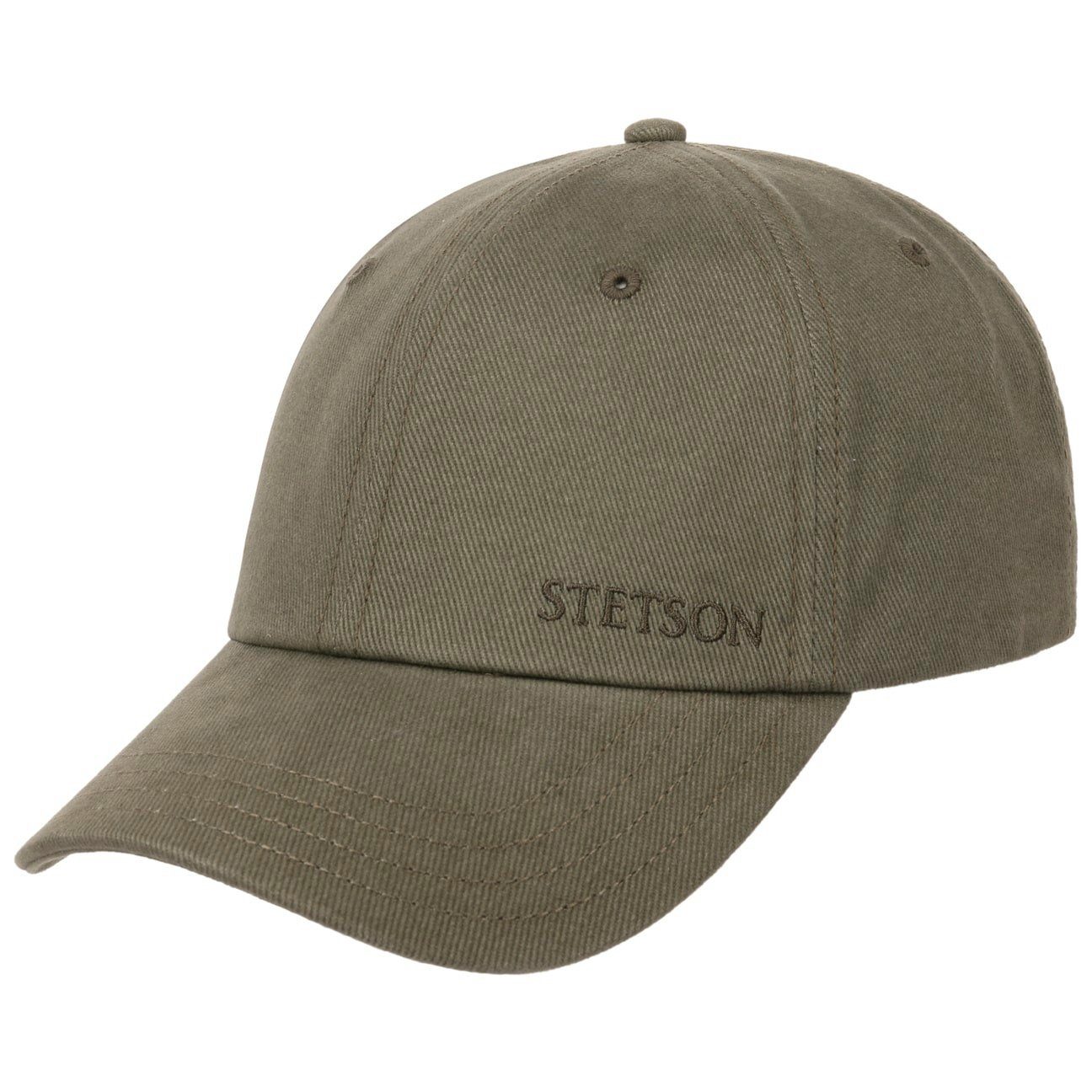Stetson Baseball Cap (1-St) Basecap Metallschnalle oliv