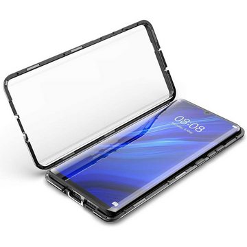 CoolGadget Handyhülle Metall Magnet Handy Case für Samsung Galaxy S23 6,1 Zoll, Hülle 360 Grad Schutz Cover Gehärtetes Glas für Samsung S23 5G