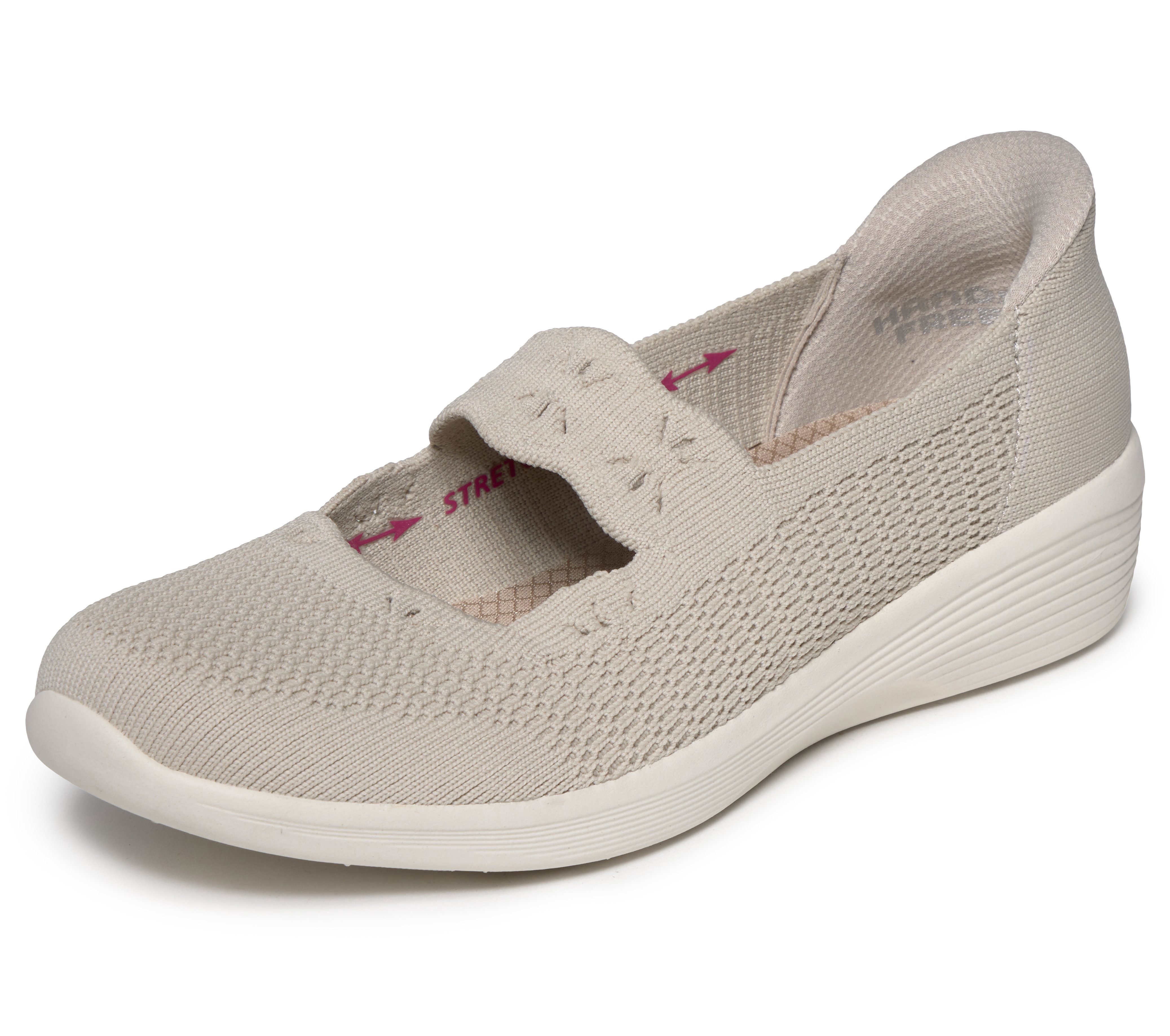 Skechers ARYA Ballerina Freizeitschuh, Schlupfschuh mit Handsfree Slip-Ins Funktion