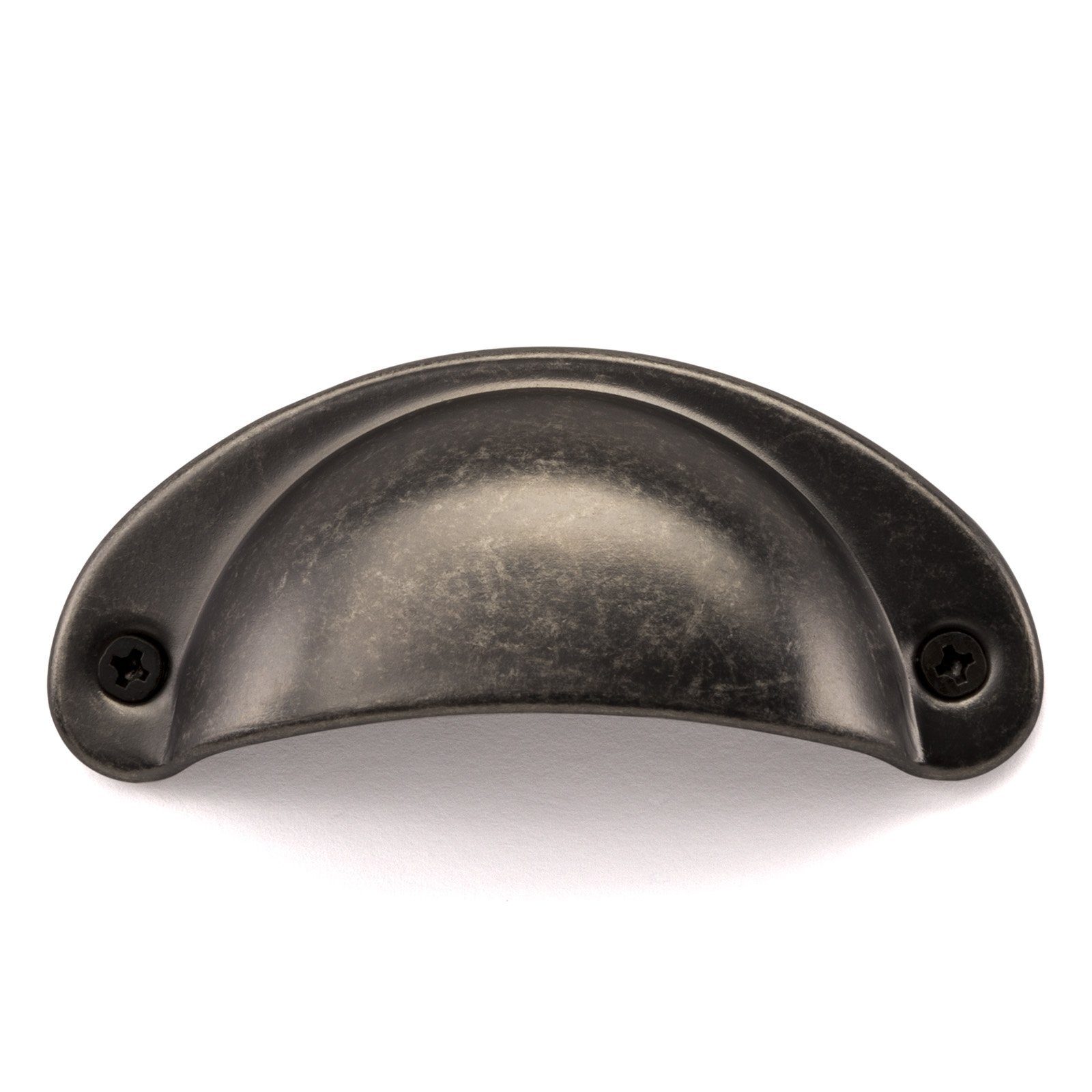 SO-TECH® Möbelgriff Muschelgriff KHEA BA 64 mm, Altsilberoptik antik - inkl. Schrauben