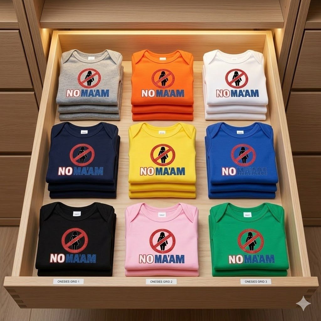 Blondie & Brownie Strampler No Ma'am Baby Body Retro Kult Serien Motiv Baumwolle Lustiges Geschenk (Einzelartikel) Al Bundy NO MA'AM Fan-Strampler Retro