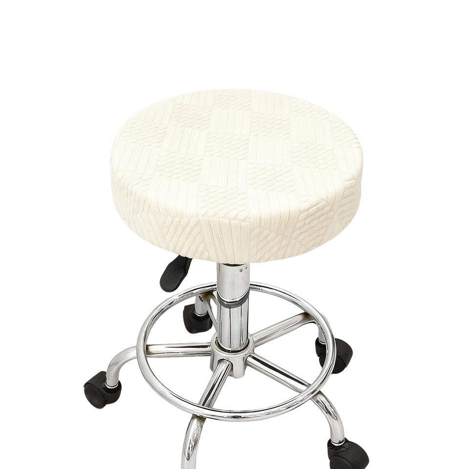Agger Stuhlhusse Hockerbezug Rund Barhockerbezug Stuhlbezug Stretch,Stuhlüberzug, elastischer Sitzbezug, geeignet für runde Sitzflächen von 28–40 cm