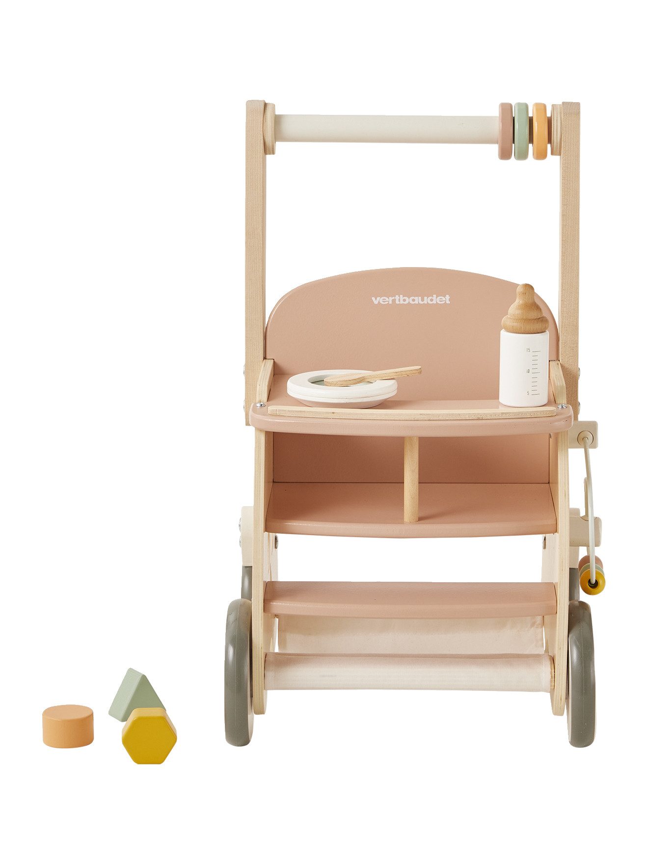 vertbaudet Lauflernwagen Lauflernwagen mit Puppensitz, Holz FSC®