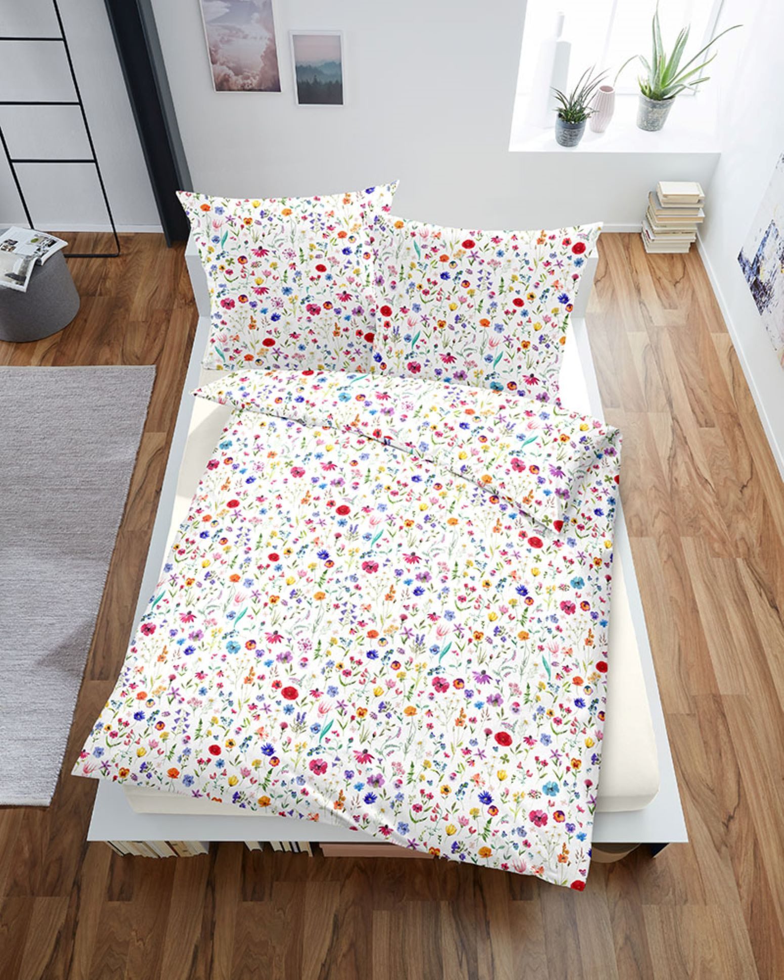 Sympathica Bettwäsche Sympathica Satin Bettwäsche Blümchen günstig online kaufen