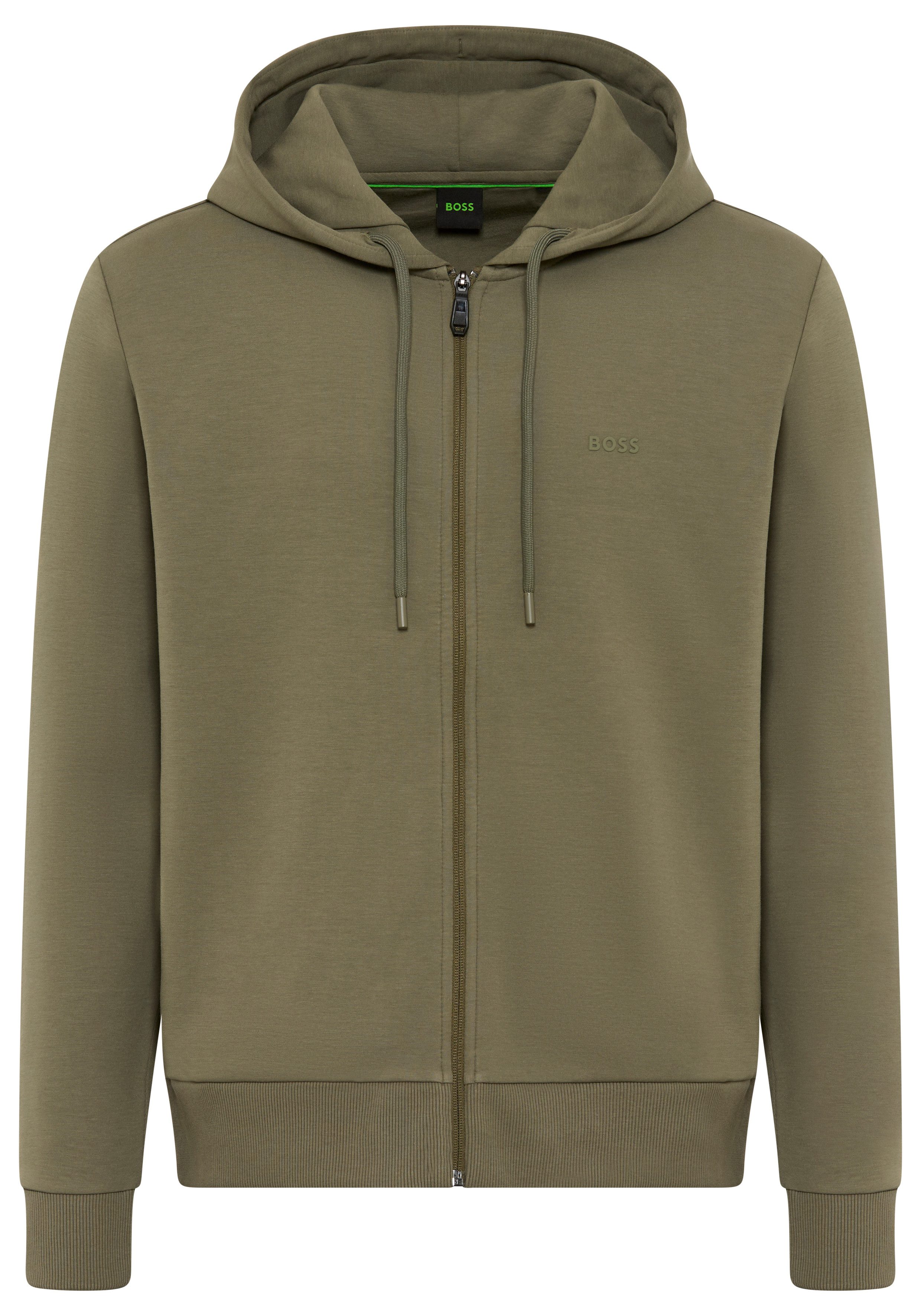 BOSS GREEN Kapuzensweatjacke Saggy mit BOSS Aufdruck