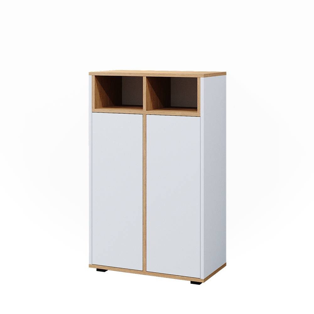 Vicco Midischrank Didi, Weiß/Artisan, 60 x 97 cm mit 2 Türen (1-St)