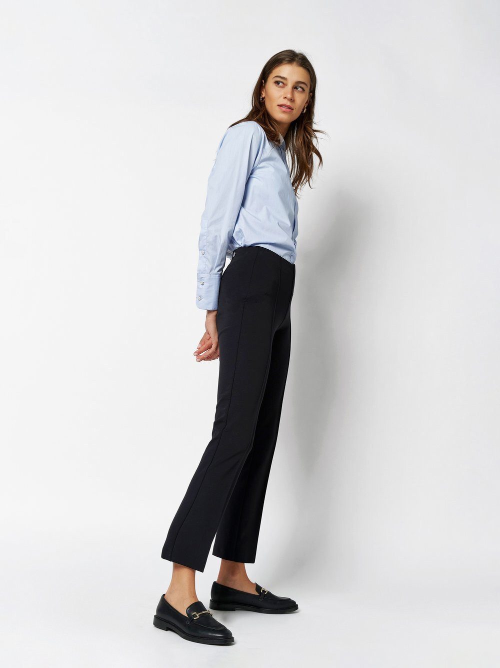 ROSNER Stretch-Hose Alisa Slim (1-tlg) mit eleganten Biesen