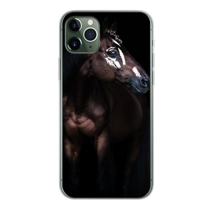 MuchoWow Handyhülle Pferd - Flecken - Licht Handyhülle Apple iPhone 11 Pro Max Smartphone-Bumper Print Handy
