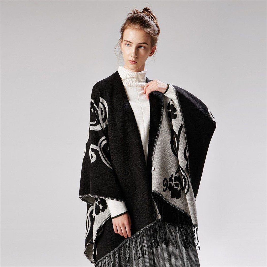 warme Schal, Mode Modeschal Damen Umhang DAYUT Schal, Schal (1-St) karierten Winter