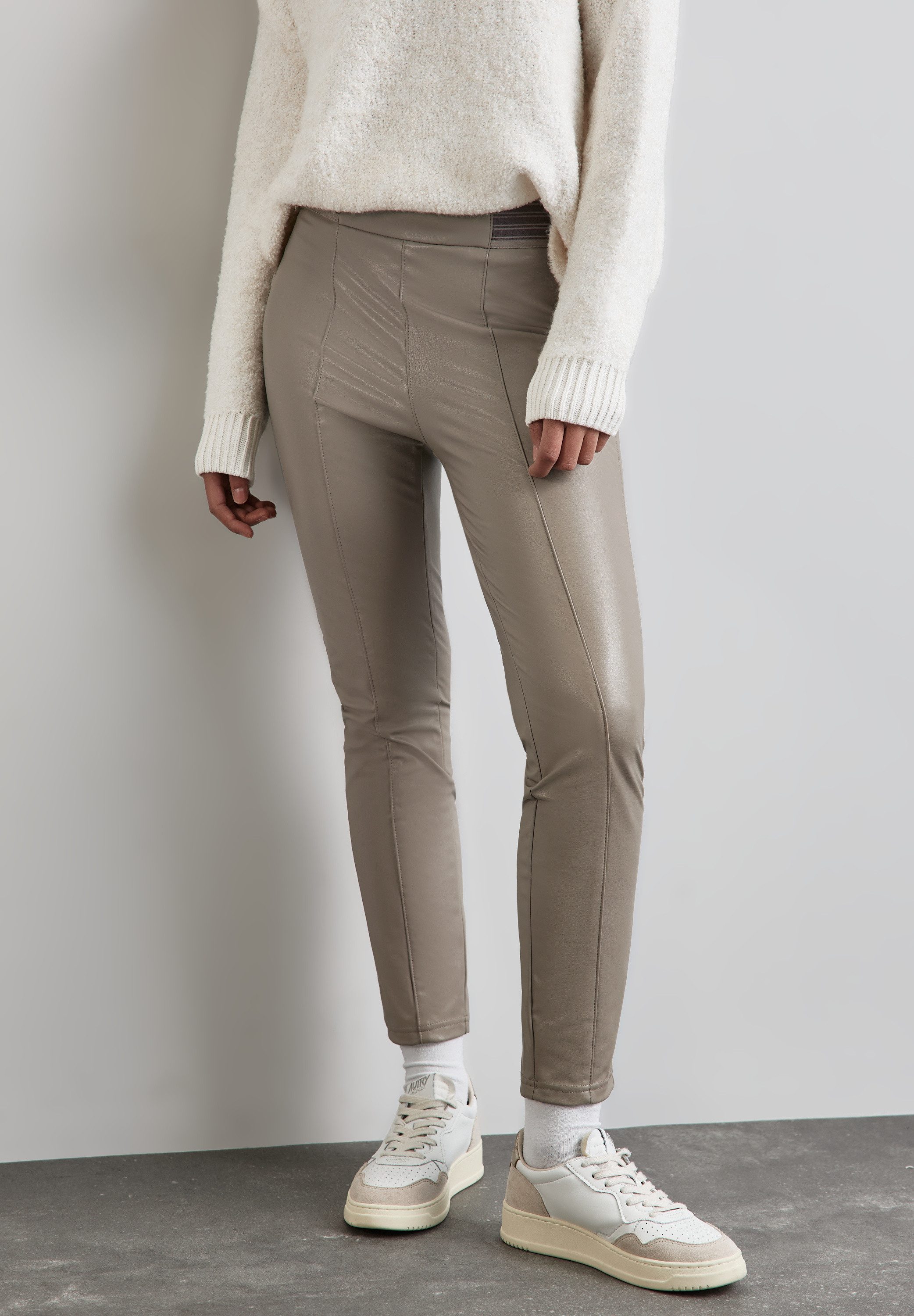 STREET ONE Lederhose High Waist