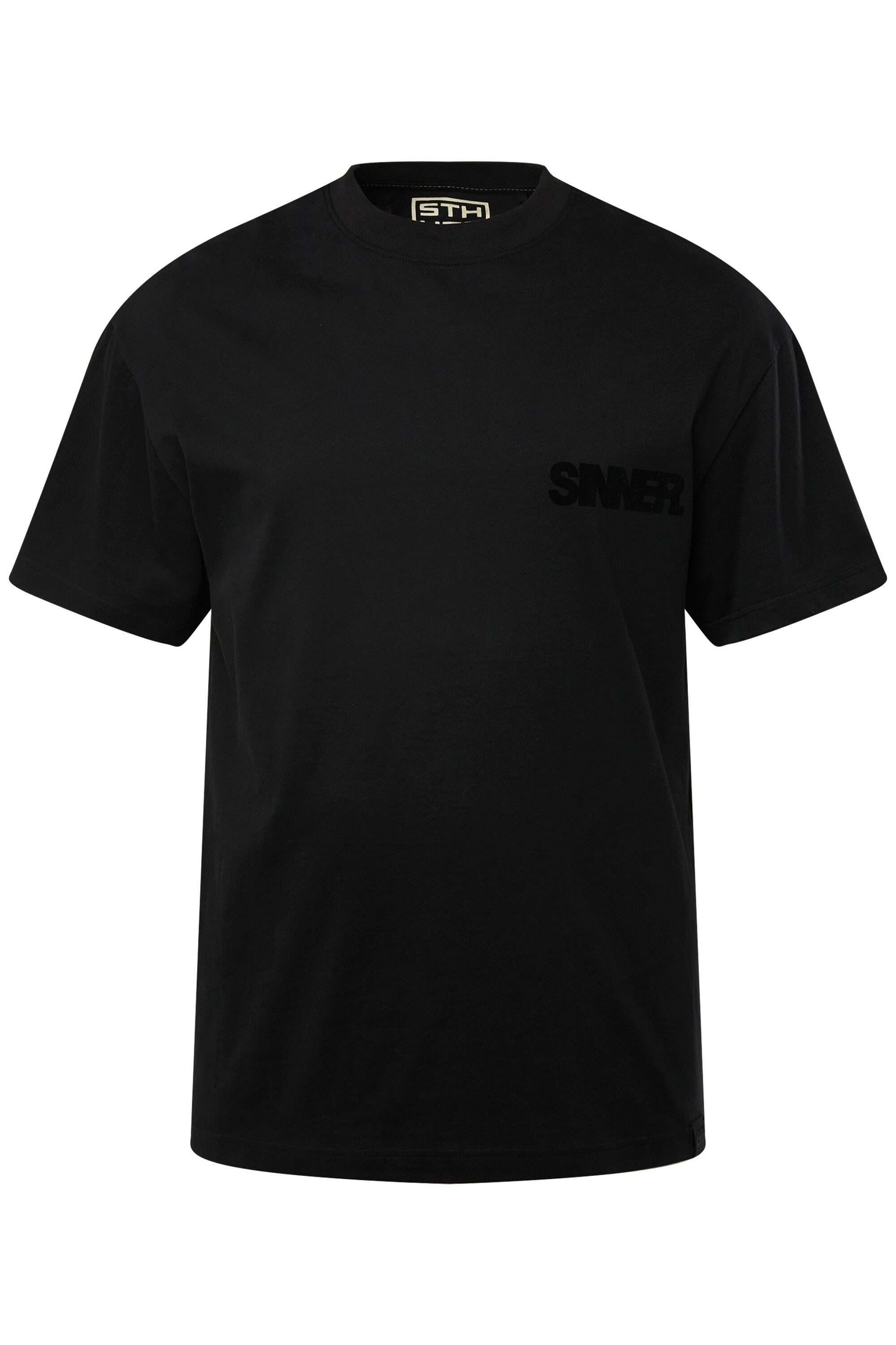 STHUGE T-Shirt STHUGE T-Shirt Halbarm oversized Flock-Print günstig online kaufen