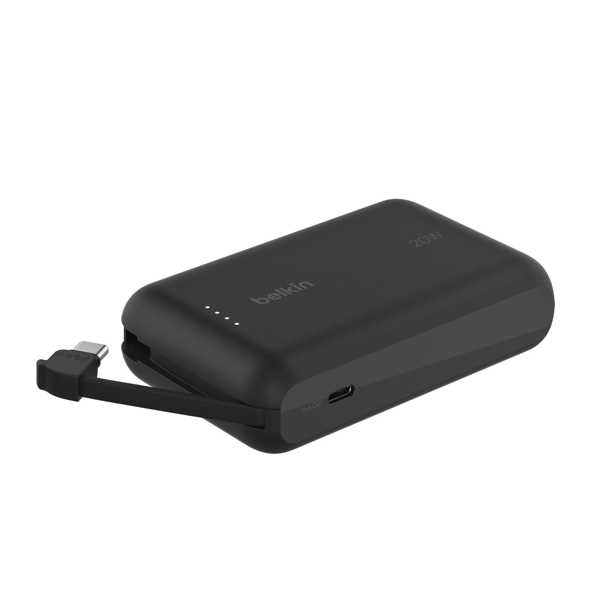 BoostCharge Power Bank 10K mit integrierten Kabeln Powerbank