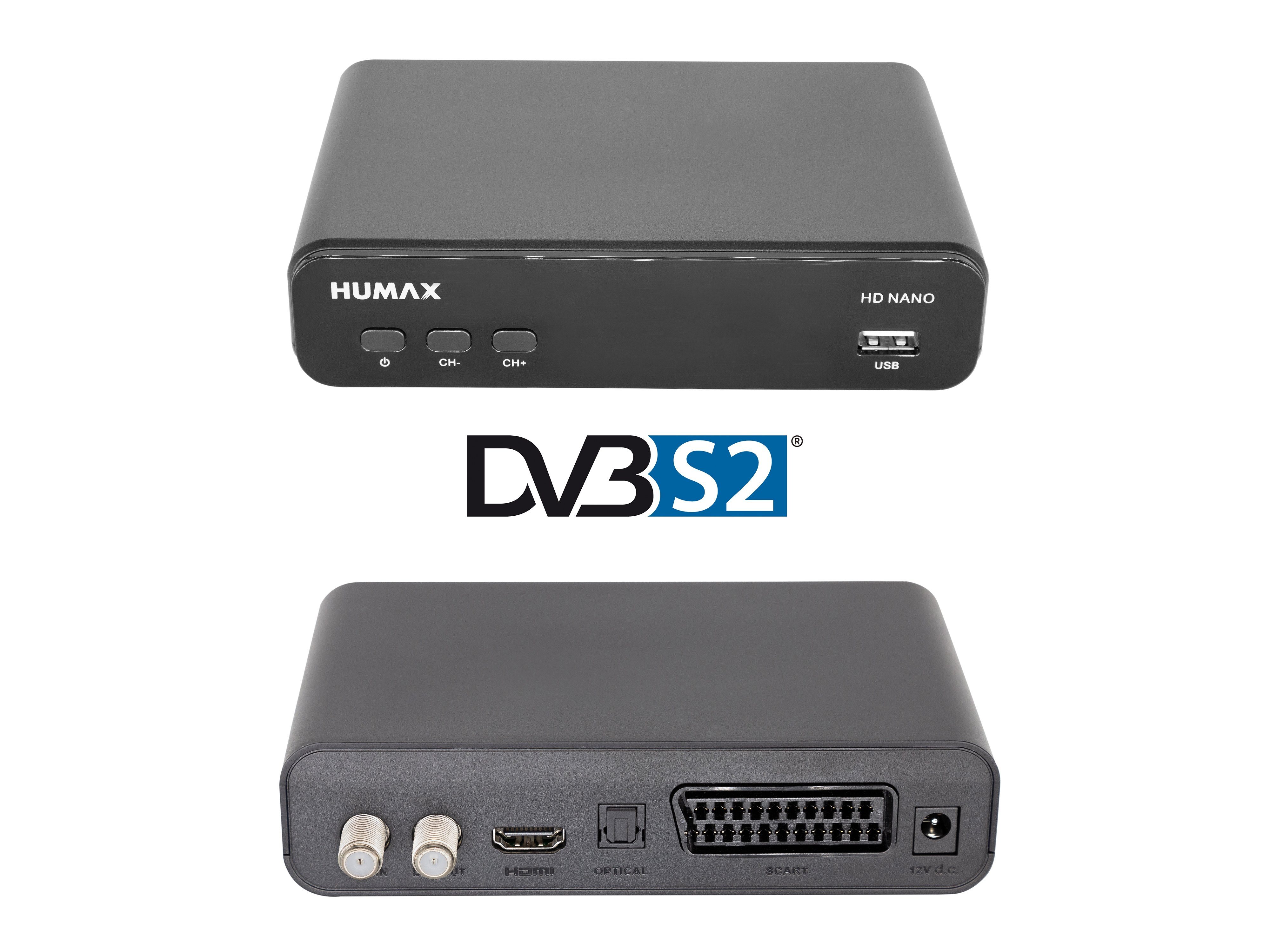 Humax HD Nano + HDMI Kabel SAT-Receiver (Dolby Audio, HDMI, SCART)