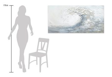 KUNSTLOFT Gemälde Rhythm of the Sea 120x60 cm, Leinwandbild 100% HANDGEMALT Wandbild Wohnzimmer