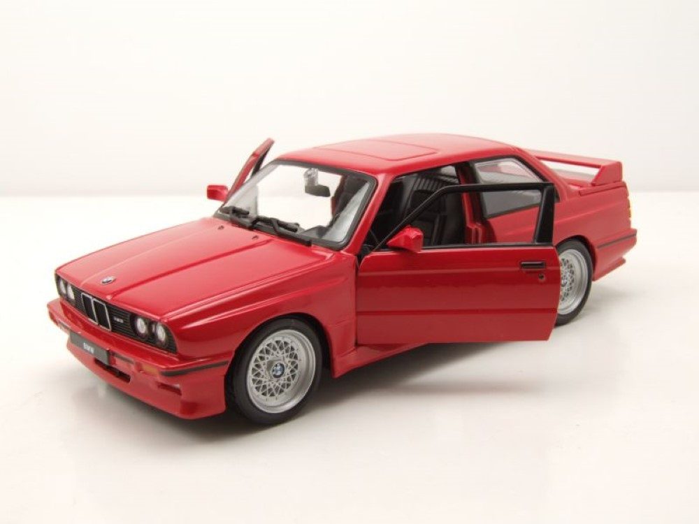 Bburago Modellauto BMW M3 E30 1988 rot, Maßstab 1:24