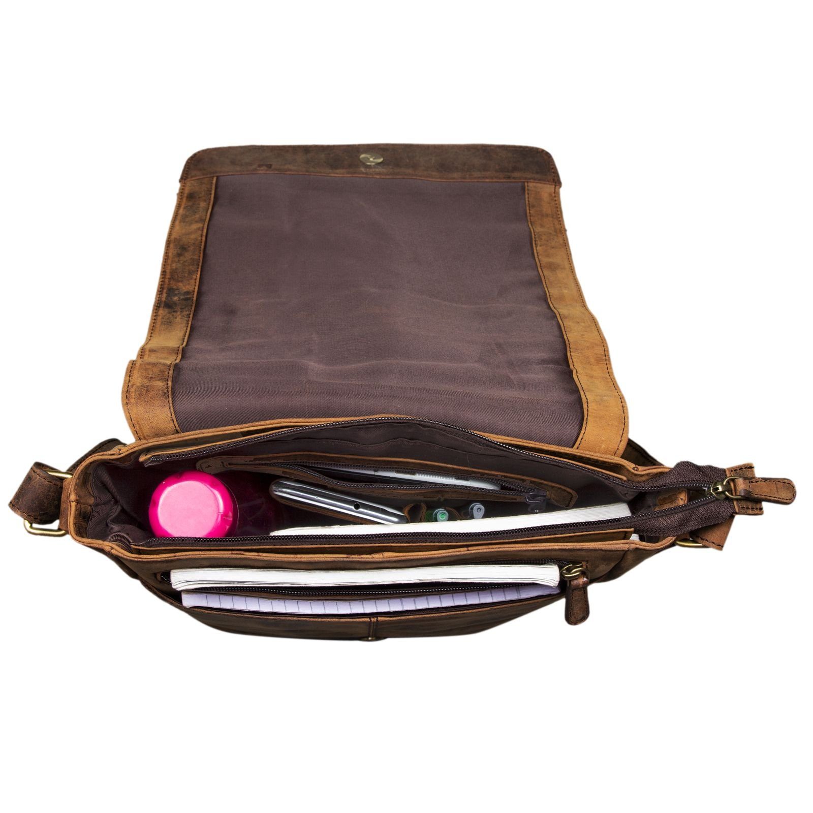 STILORD Schultertasche "Paul" Umhängetasche Herren Leder Hochformat – Bild 5 von 5
