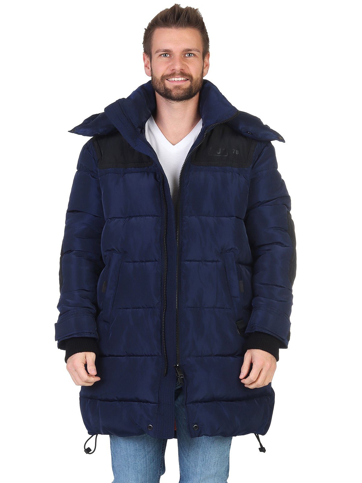 Diesel Winterjacke W-RUSSELL Herren Steppjacke Parka in Unifarbe, mit abneh günstig online kaufen