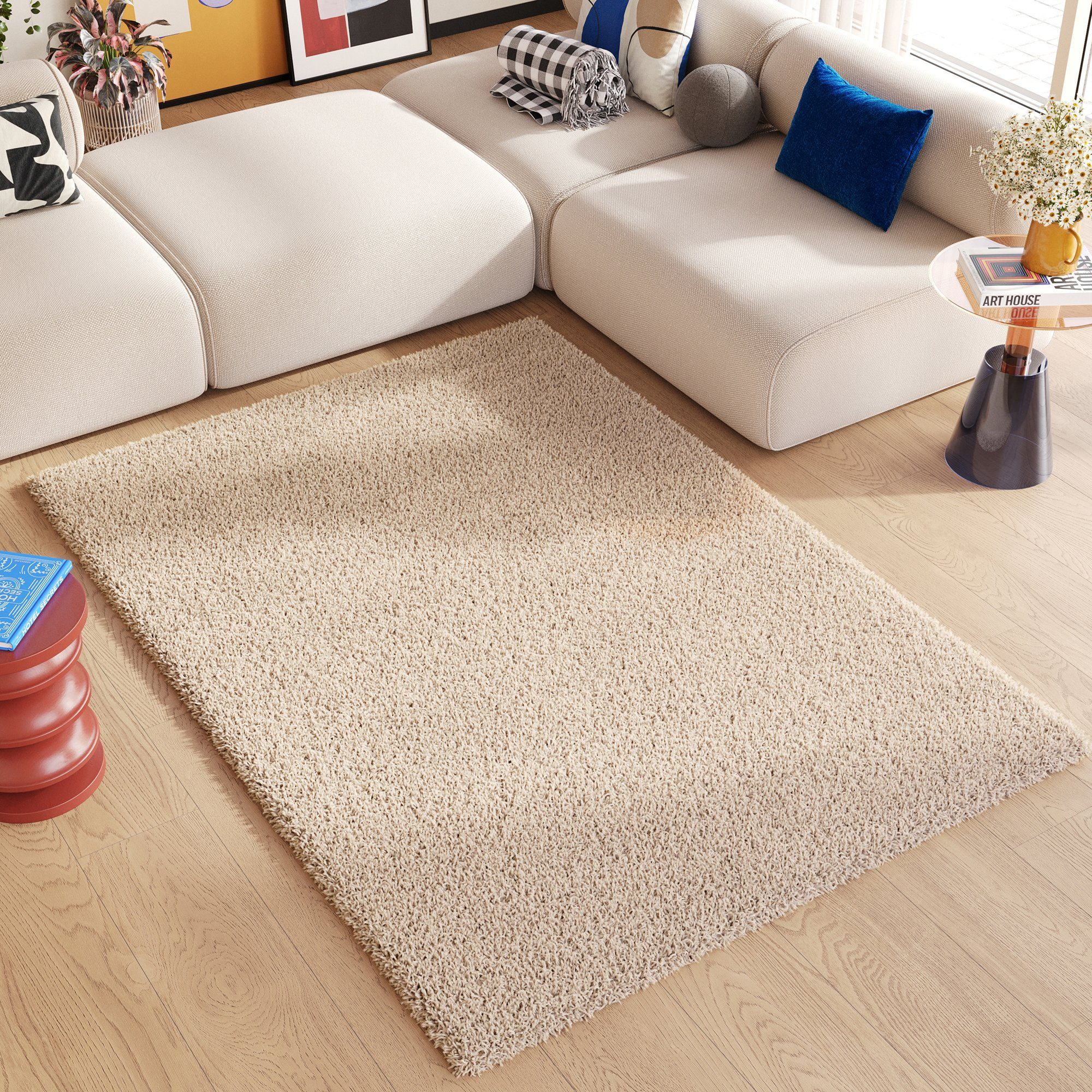 Tapiso Hochflor-Teppich ESSENCE, rechteckig, Höhe: 40 günstig online kaufen