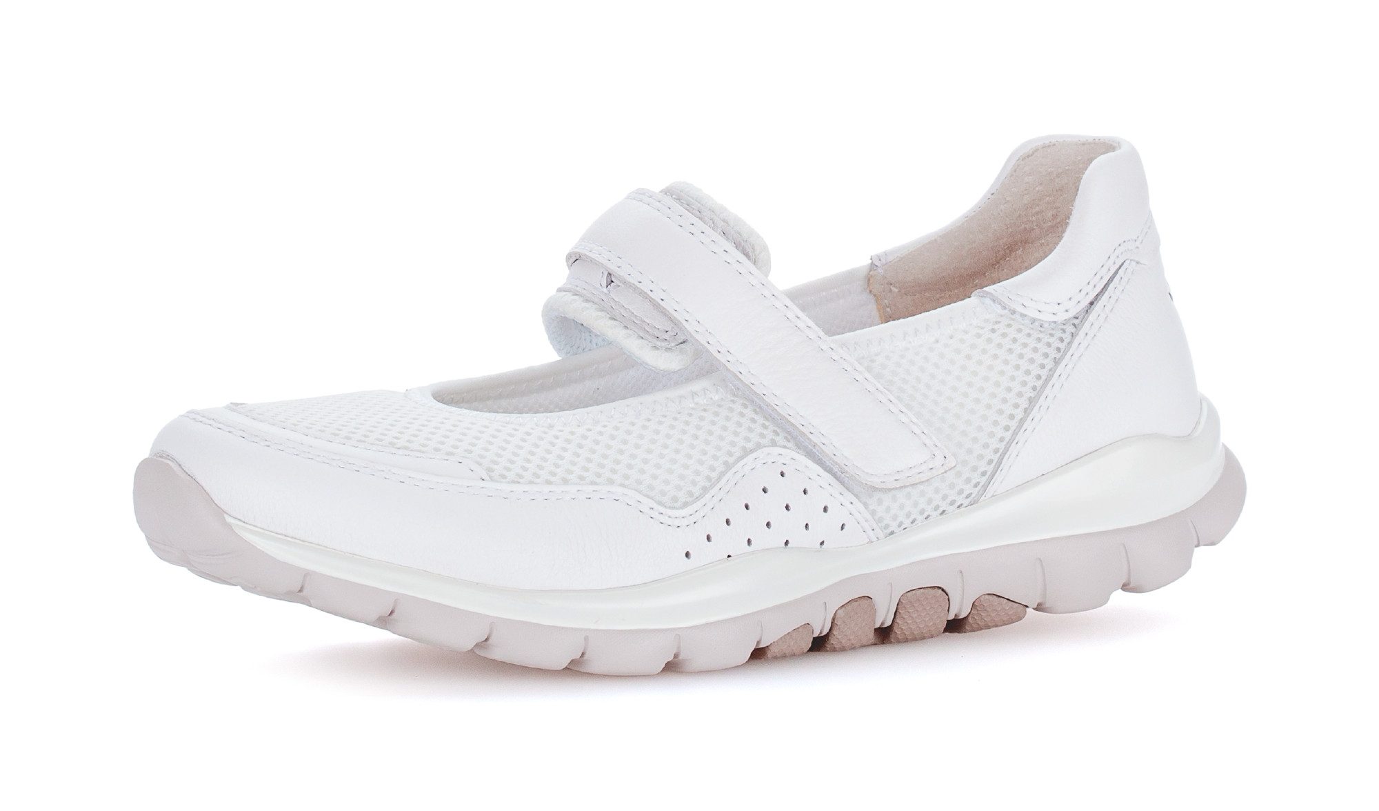 rollingsoft Riemchenballerina, Klettschuh, Freizeitschuh, Komfortschuh mit Lochmuster