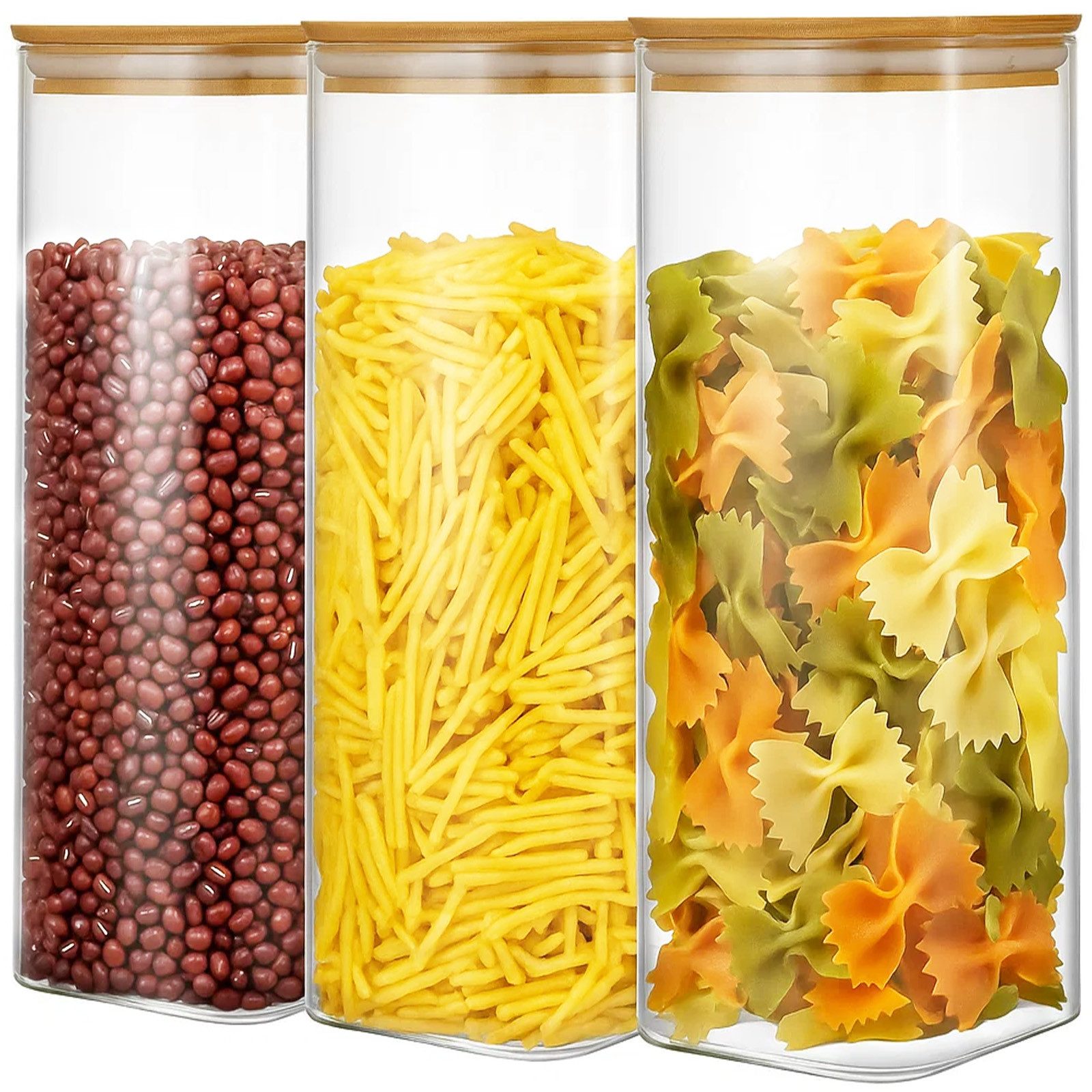 Youyijia Vorratsdose Glas Vorratsdosen mit Deckel Luftdicht, Spaghetti Vorratsglas