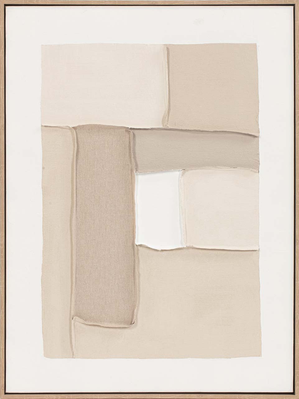 ArtUniverse Gemälde Shades of Sand 60x80 cm, Textil Elemente