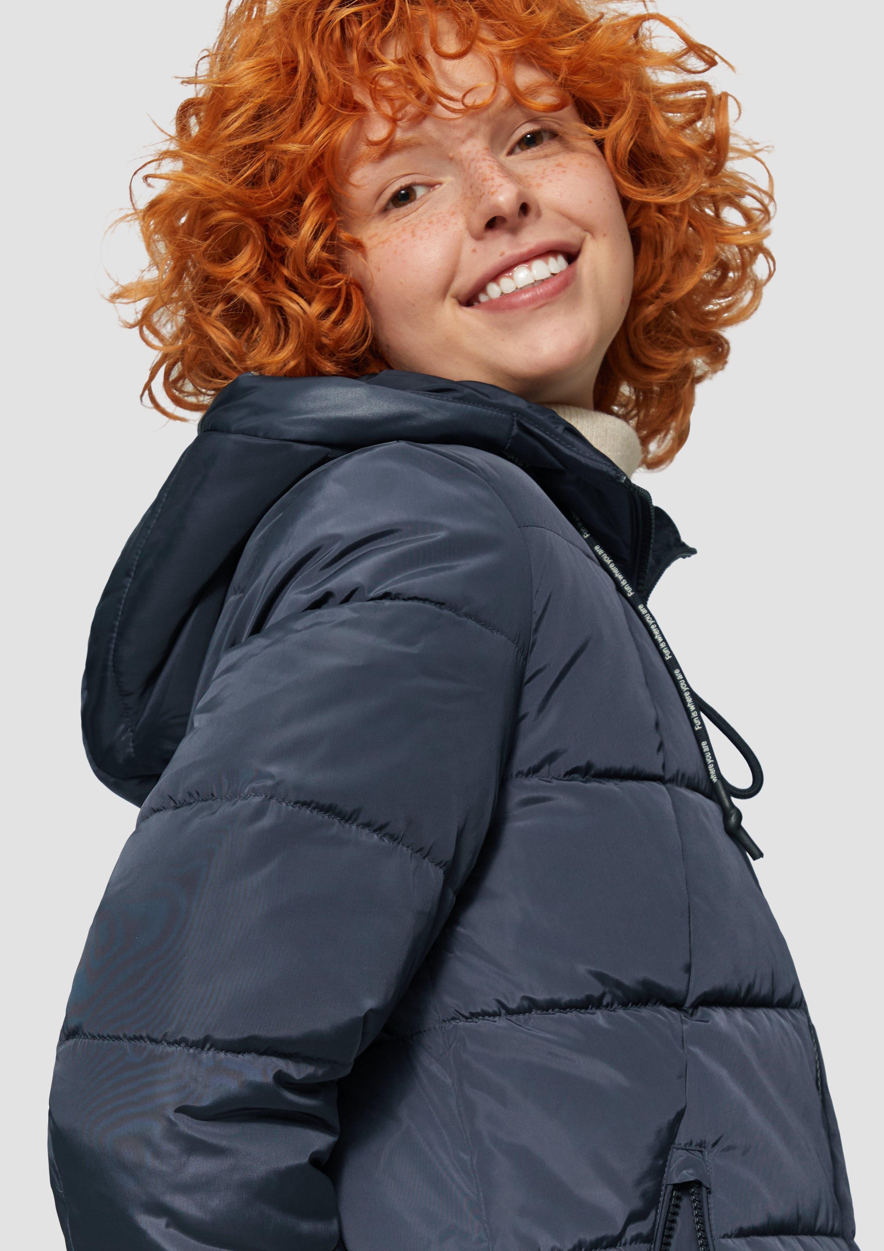 QS Outdoorjacke Wattierte Steppjacke mit Kapuze günstig online kaufen