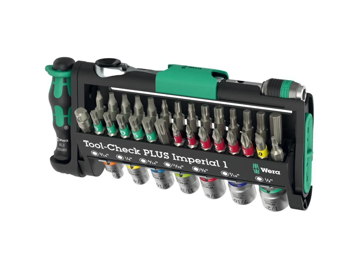 Wera Werkzeugset Tool-Check PLUS Imperial 1, 39-teilig Superkompaktes Werkzeugset