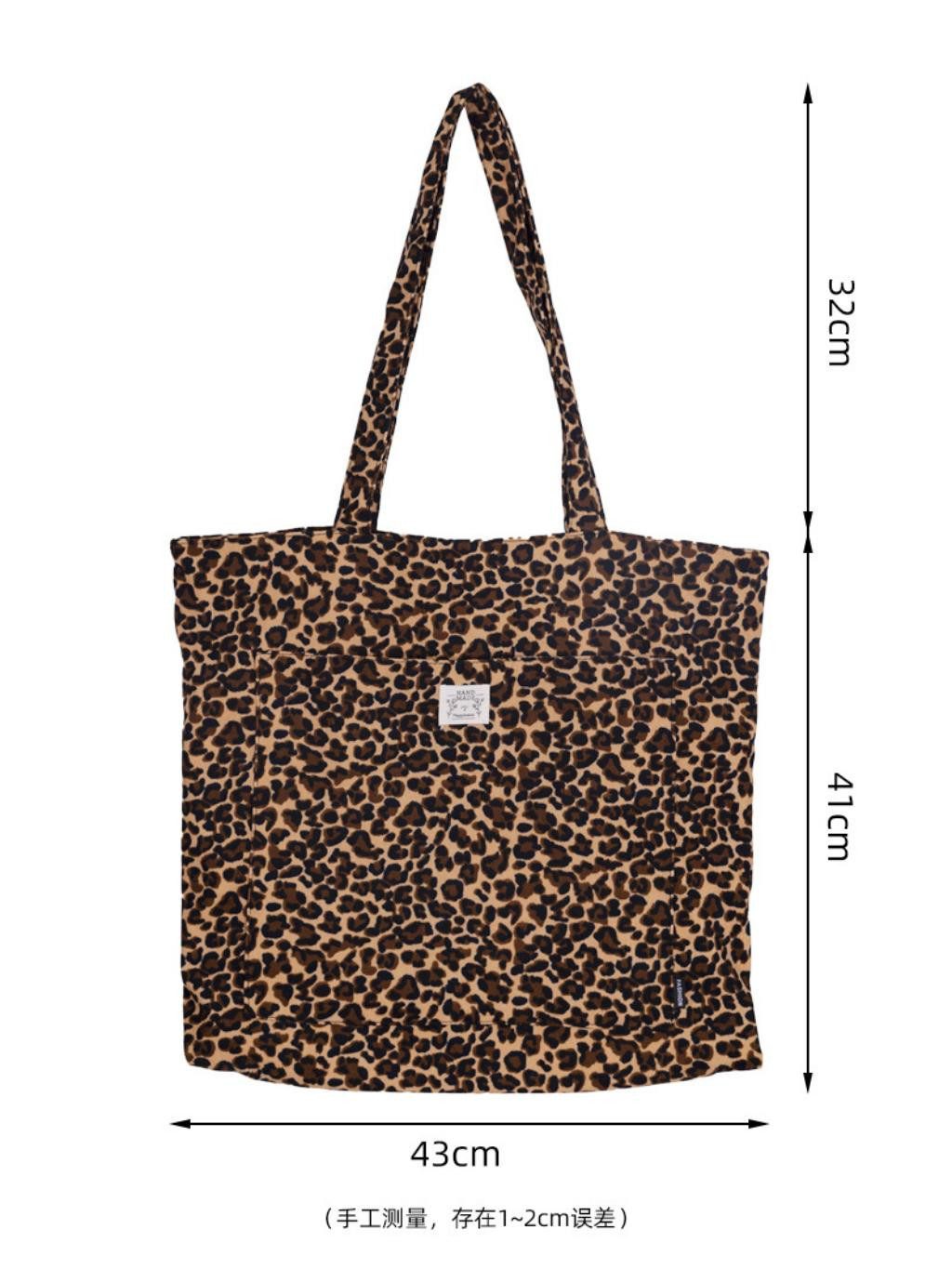 Coonoor Schultertasche Canvas Handtasche Leopardenmuster Crossbody Tasche günstig online kaufen