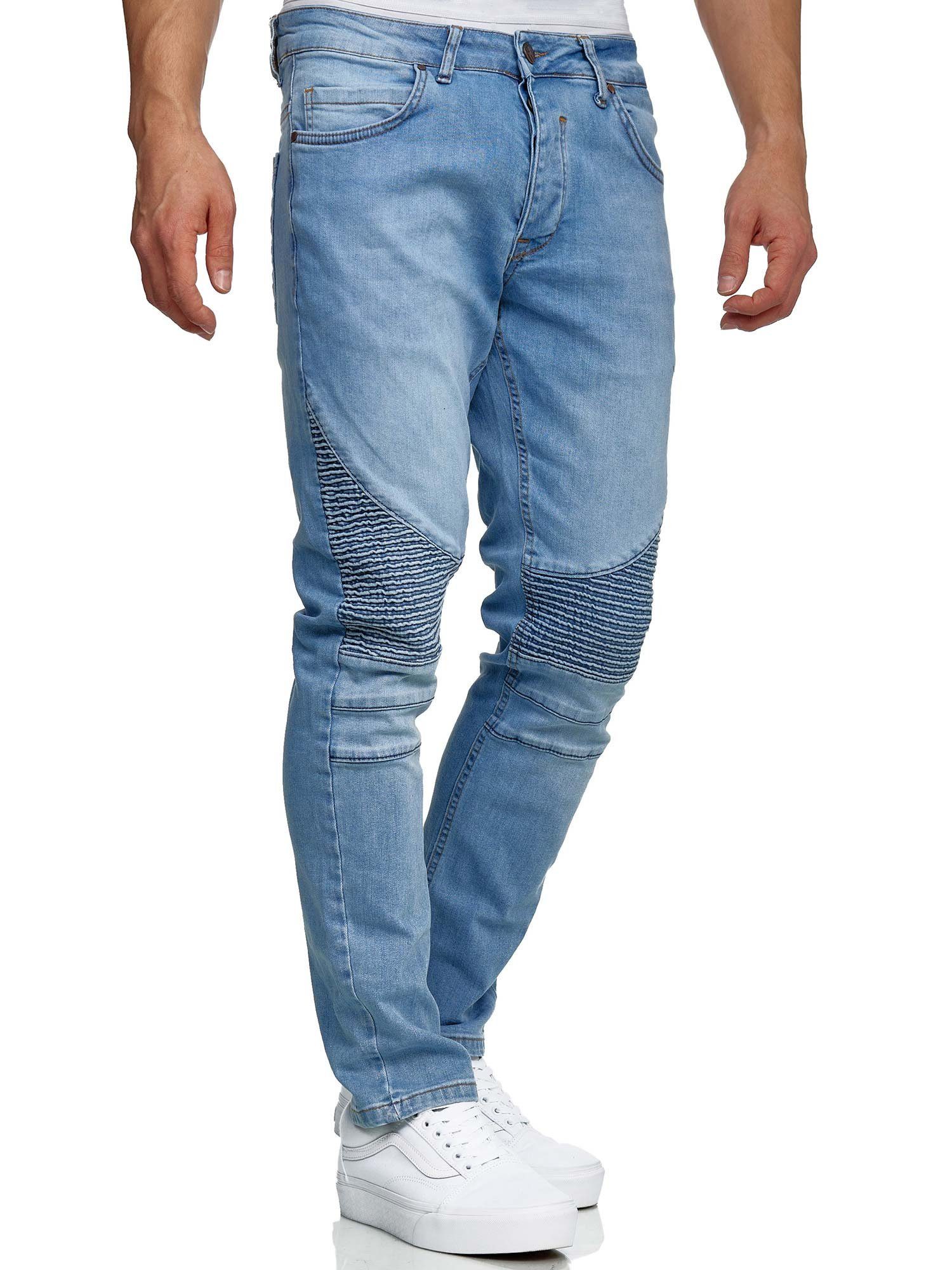 Tazzio Slim-fit-Jeans 16517 in cooler Biker-Optik