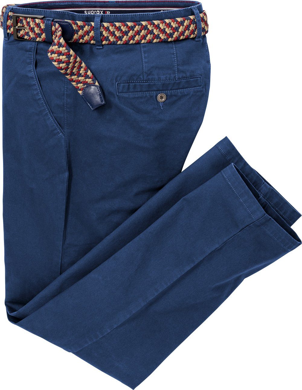 Suprax Chinos in Regular-fit-Passform, im Chino-Stil und mit mehrfarbigem Flechtgürtel
