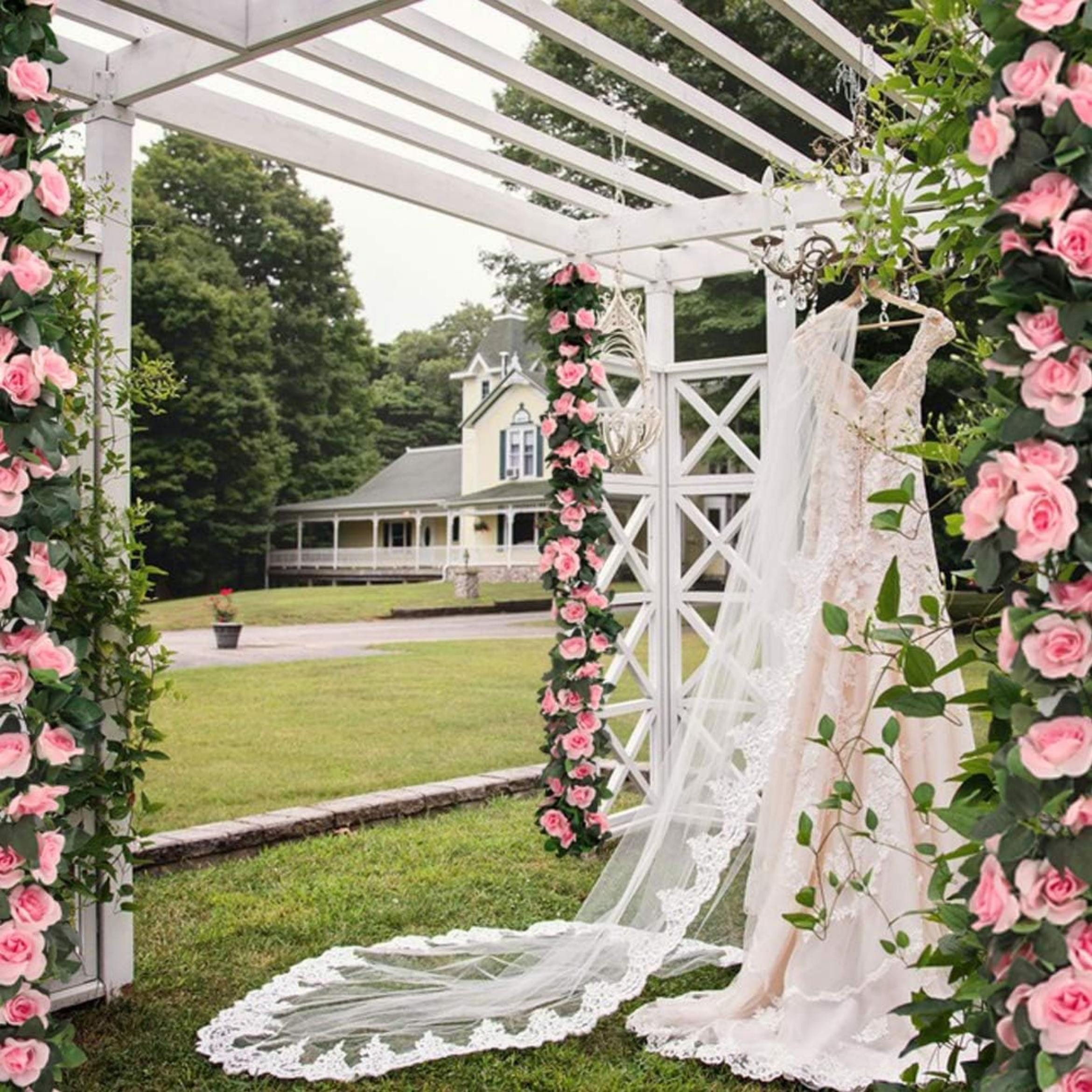 Kunstblumenstrauß Blumengirlande Deko Künstliche Rosengirlande Hochzeit, Agger – Bild 4 von 5