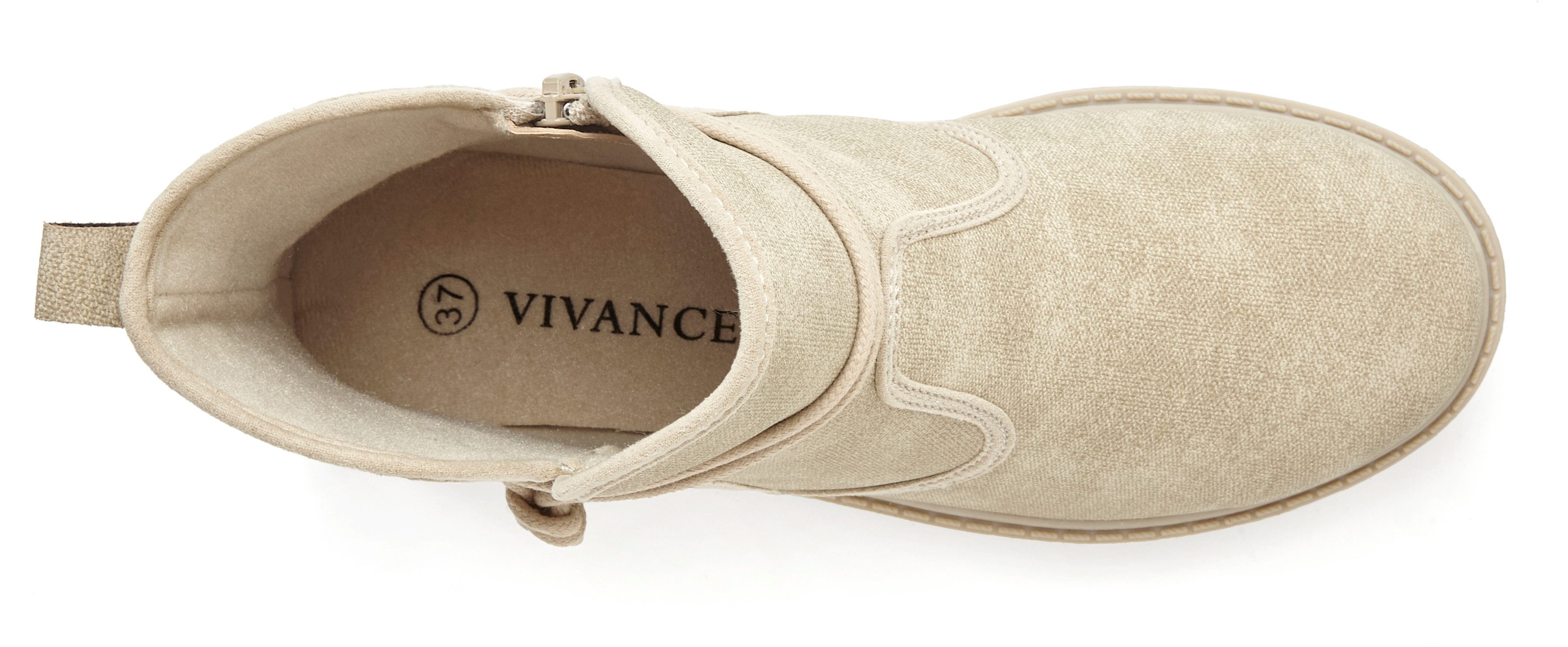 Vivance Boots, Stiefel Stiefelette mit raffinierten Bindebändern VEGAN