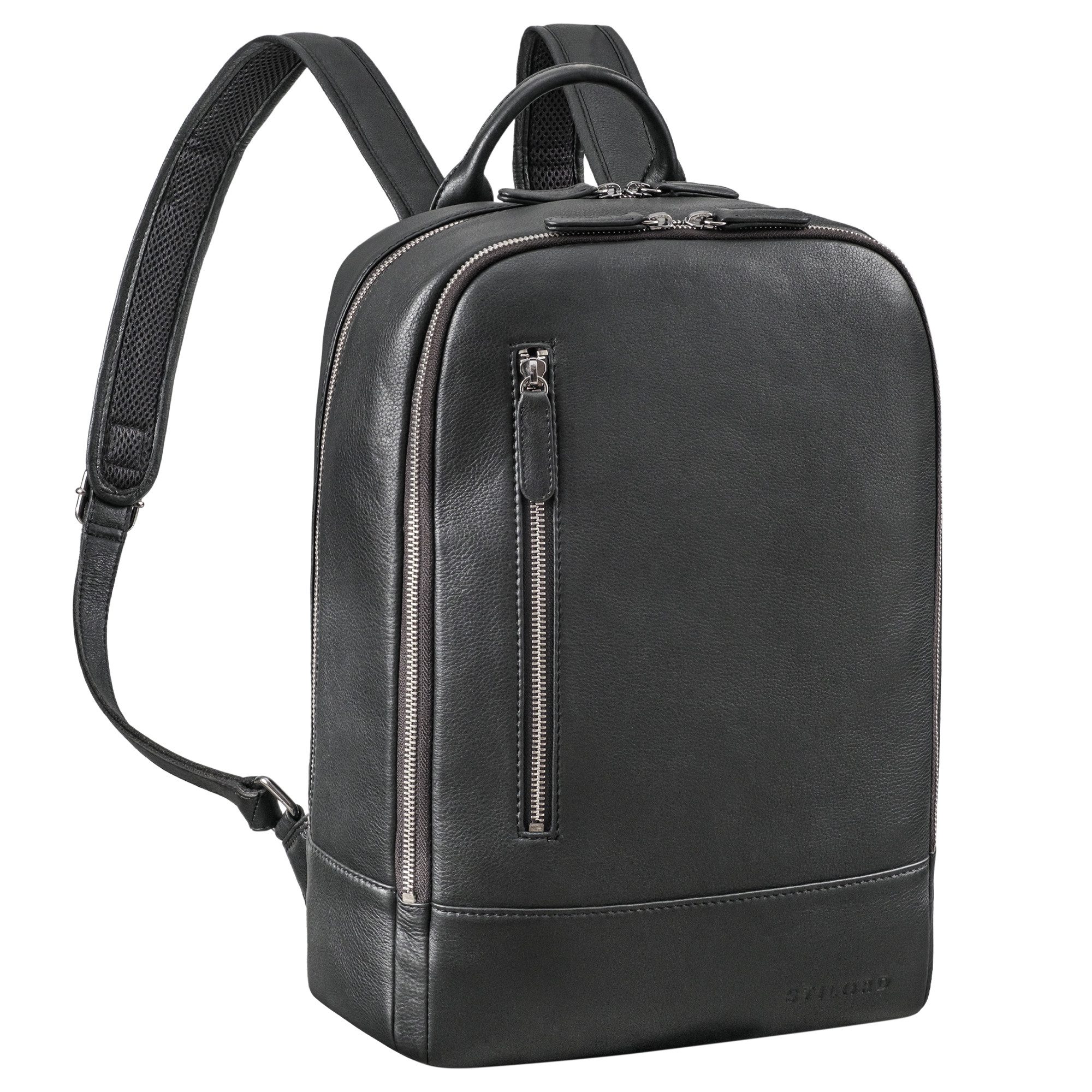 Notebookrucksack "Phillip" Leder Rucksack mit Laptopfach 15,6 Zoll