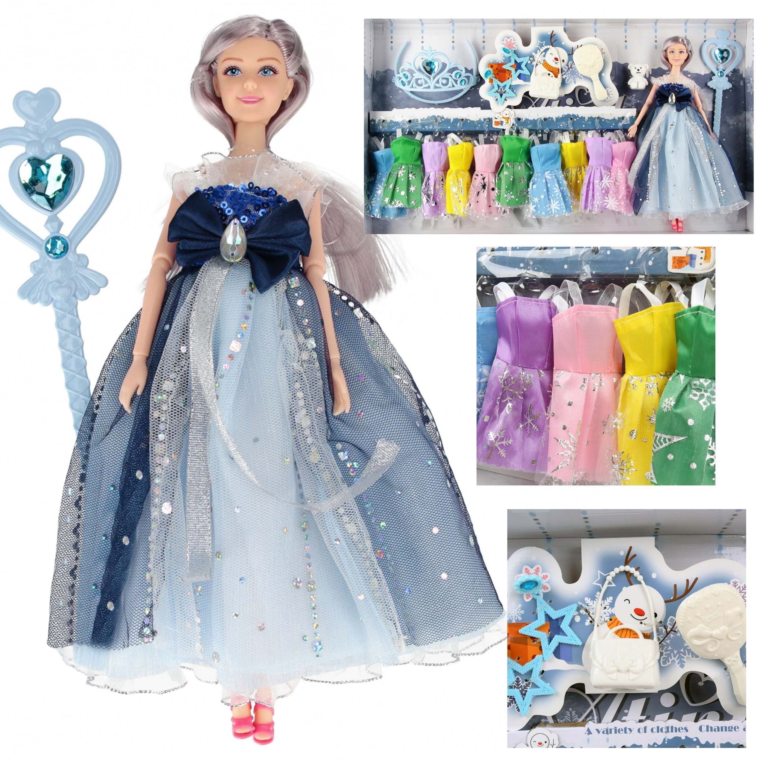 Sarcia.eu Anziehpuppe Puppe, mit Zubehör Kleiderschrank 29cm MEGA CREATIVE