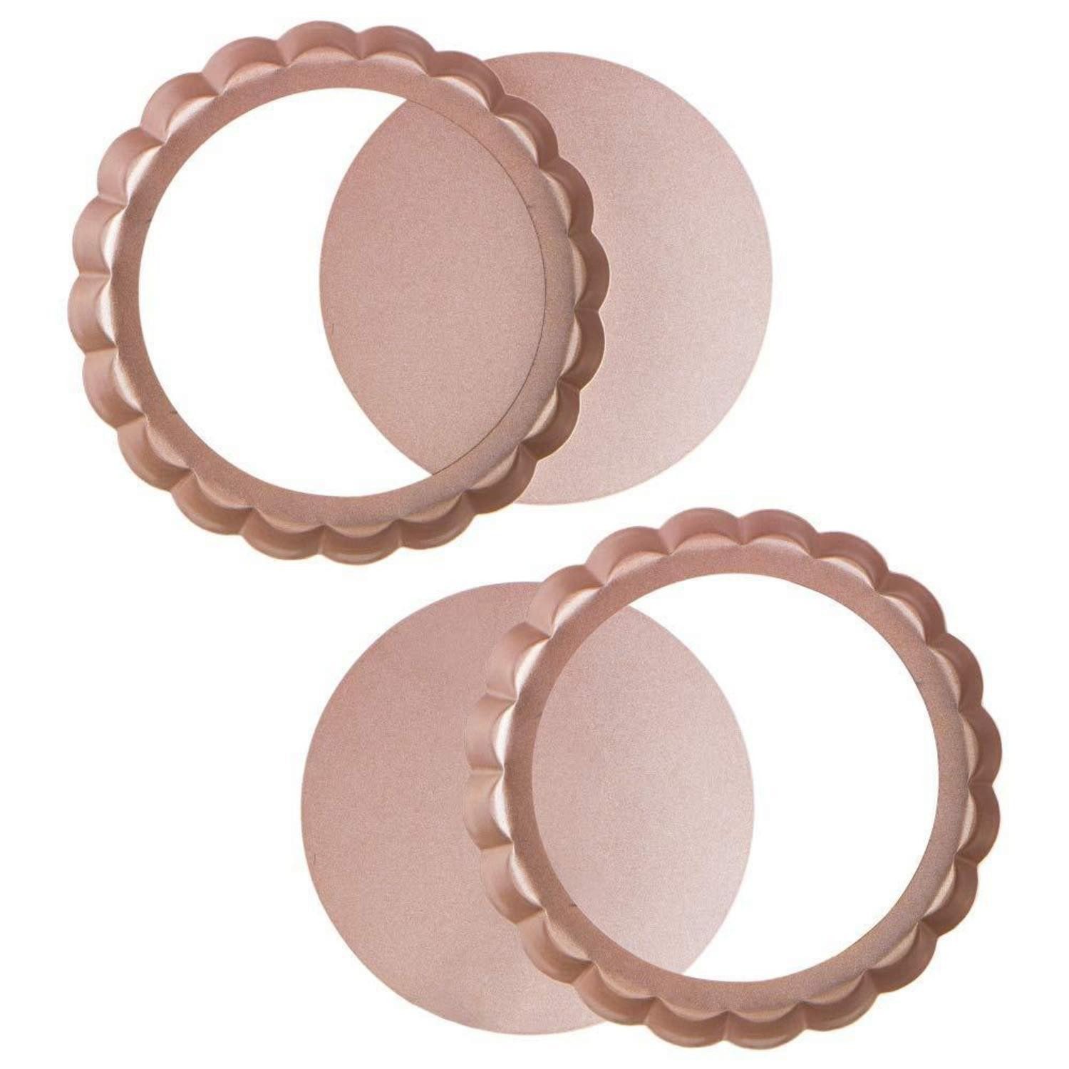 LuxusKollektion Tarteform Tarteform Quicheform mit Hebeboden 15cm 2St Gold, (2-tlg)