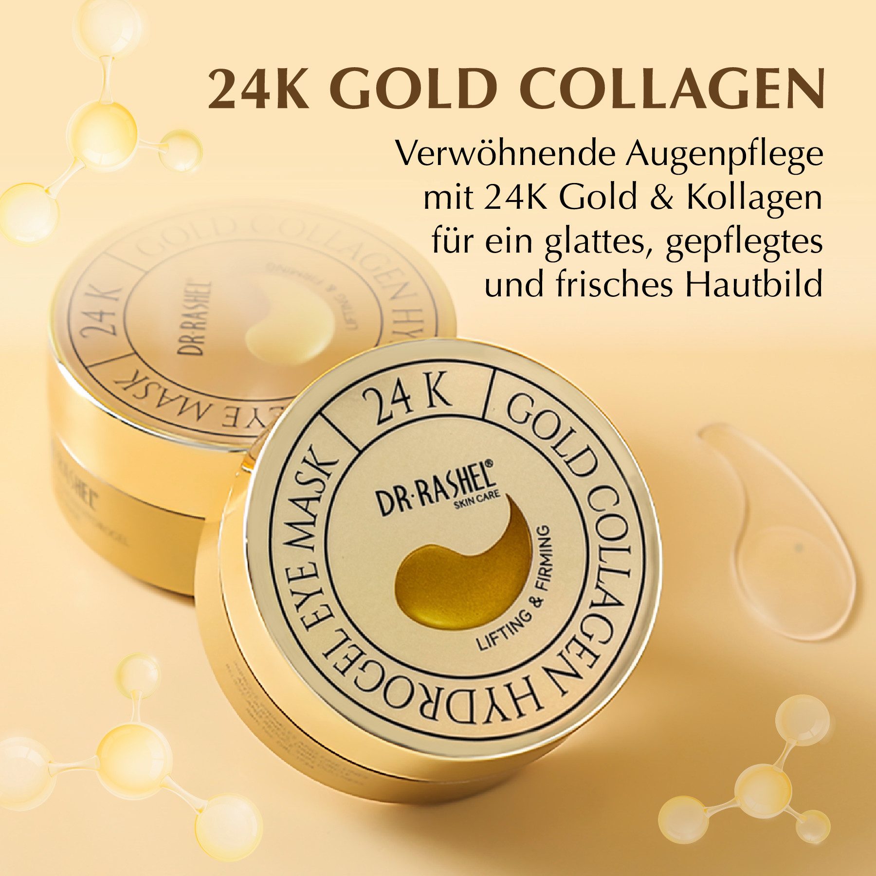 DR RASHEL Augenpads Kollagen Gel Augenpads Augenmaske Anti Aging Anti-Falten Feuchtigkeit, Augenschatten, Falten, Fatigue/Müdigkeit, Flüssigkeitszufuhr