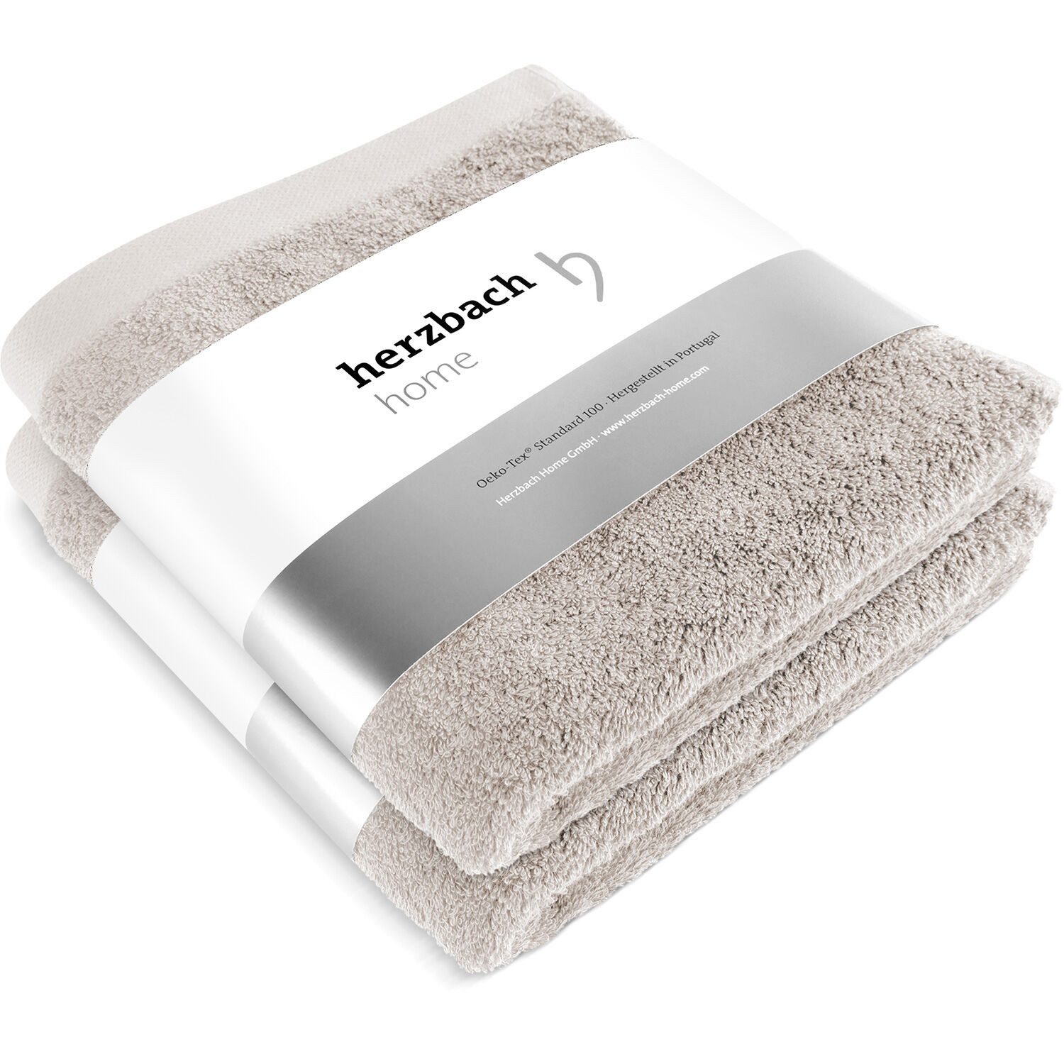 herzbach home Handtuch Set Pura 50x100 cm, (2-St), 550g/m², Premium-Qualitä günstig online kaufen