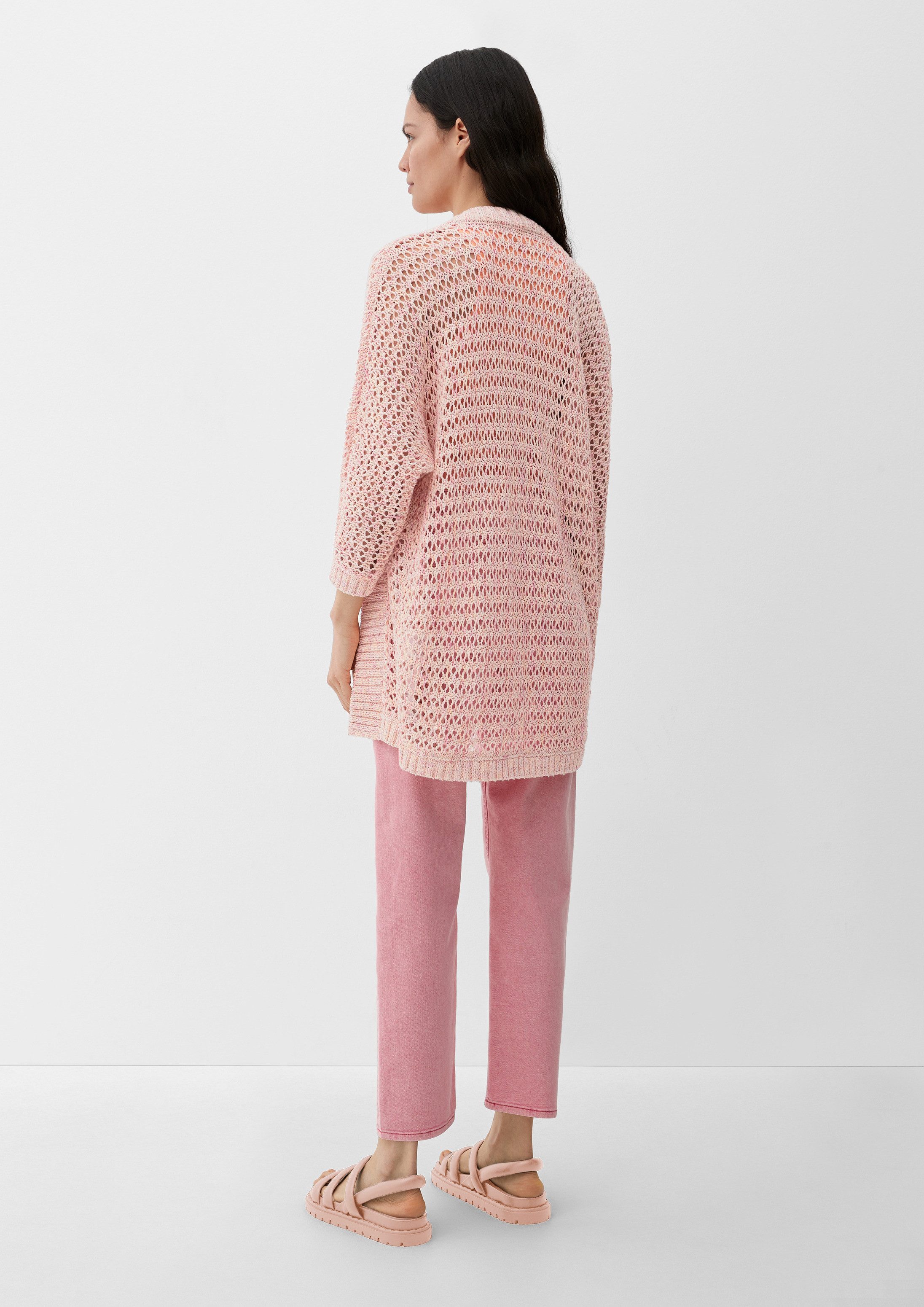 s.Oliver Cardigan Strickjacke Strickjacke mit Ajourmuster