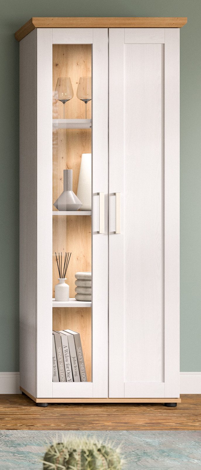 Inn.Furn Standvitrine Mirano (Vitrine in weiß günstig online kaufen