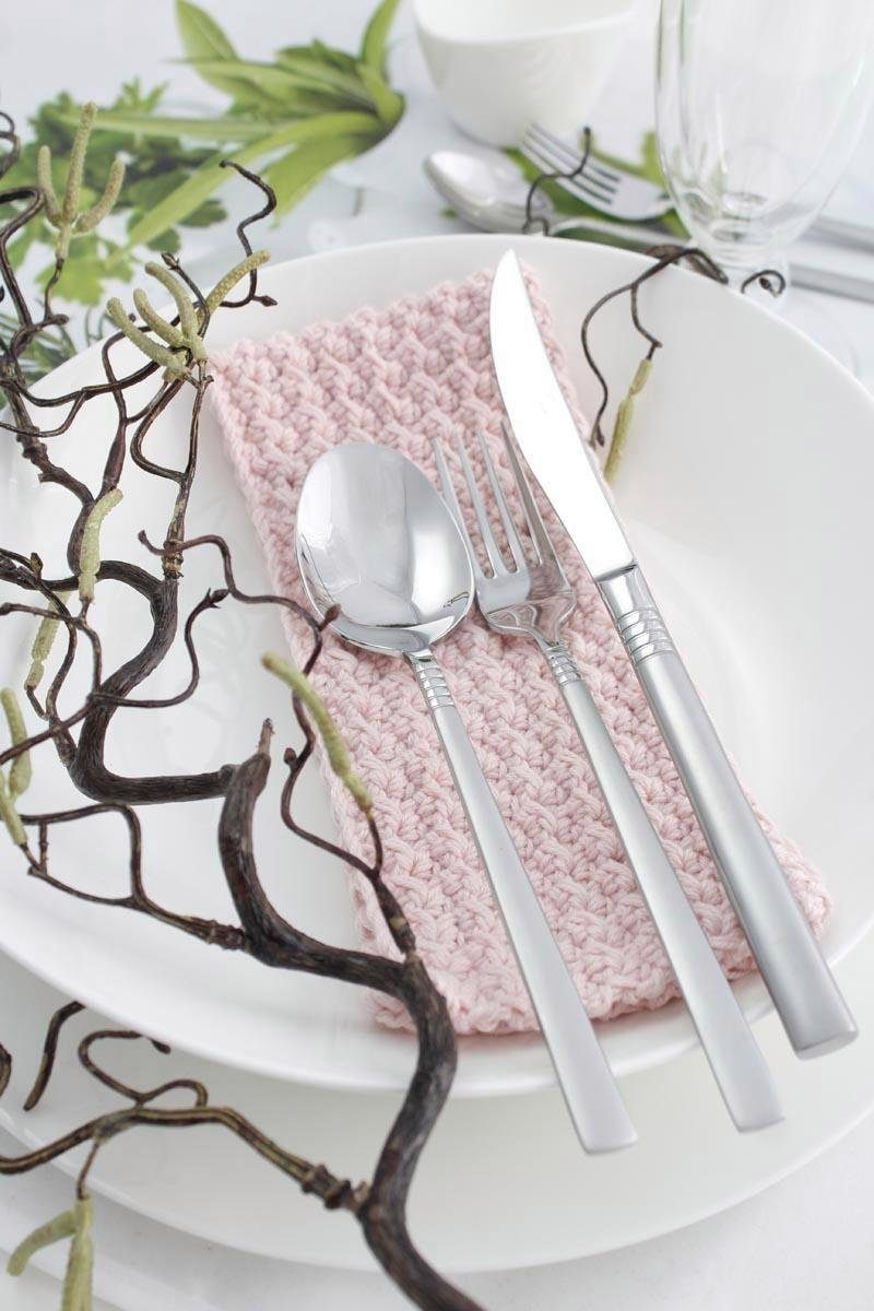 Mulex Besteck-Set Elfaso matt (30-tlg), 6 Personen, Edelstahl