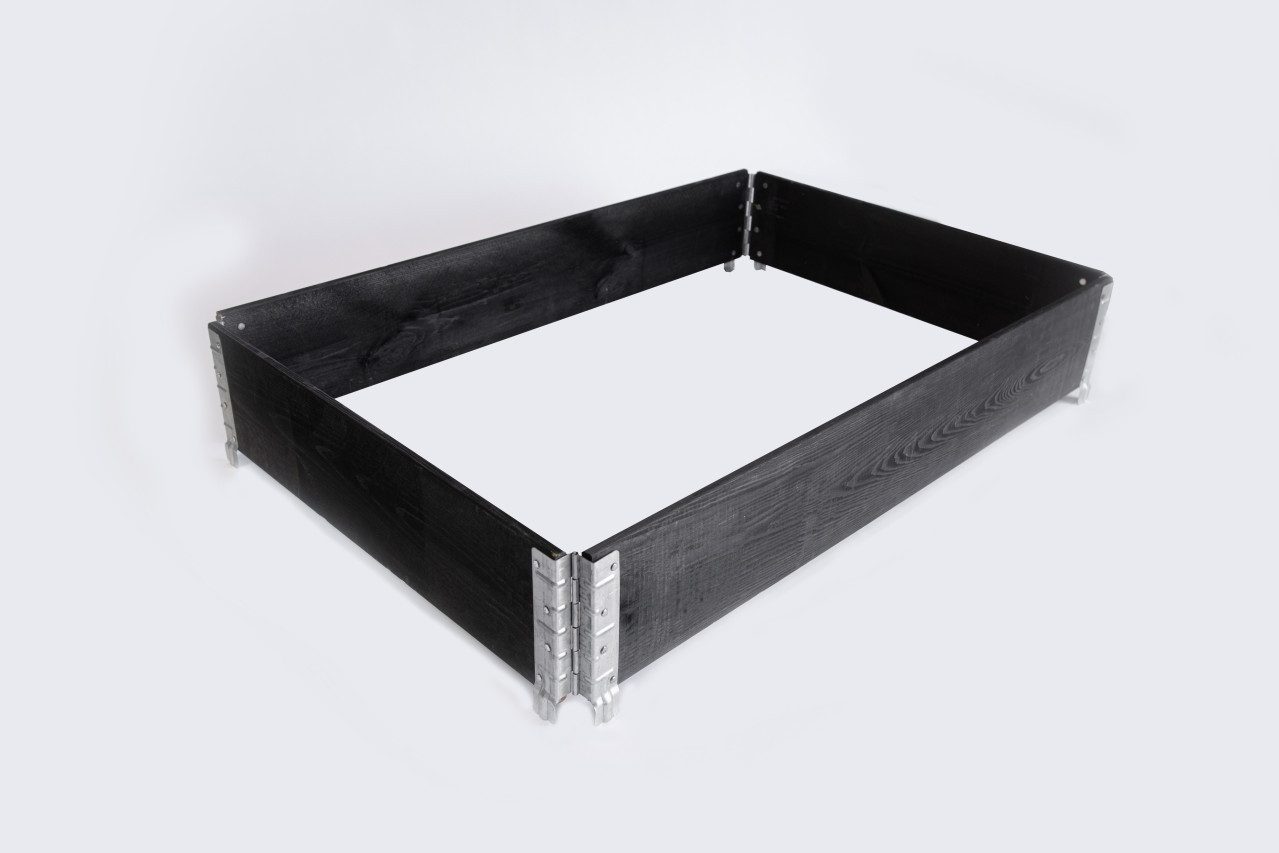Upyard Hochbeet Upyard Beetrahmen Holz 80 x 60 cm schwarz