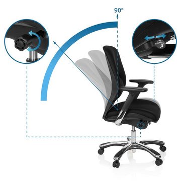 hjh OFFICE Drehstuhl High End Bürostuhl VAPOR LUX BASE Stoff (1 St), Schreibtischstuhl ergonomisch