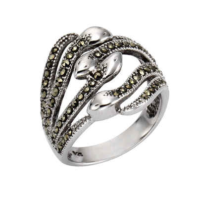 Zeeme Fingerring 925/- Sterling Silber Markasit