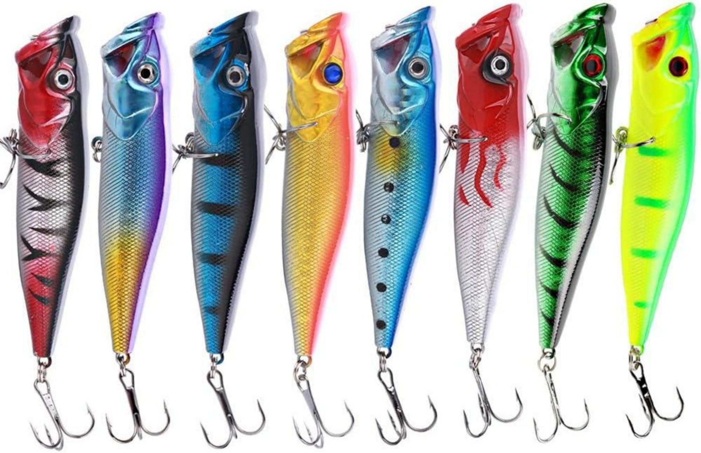 LuxusKollektion Forellenhaken Minnow Crankbaits Set Angelköder Forelle Barsch Topwater 4-10 Stk