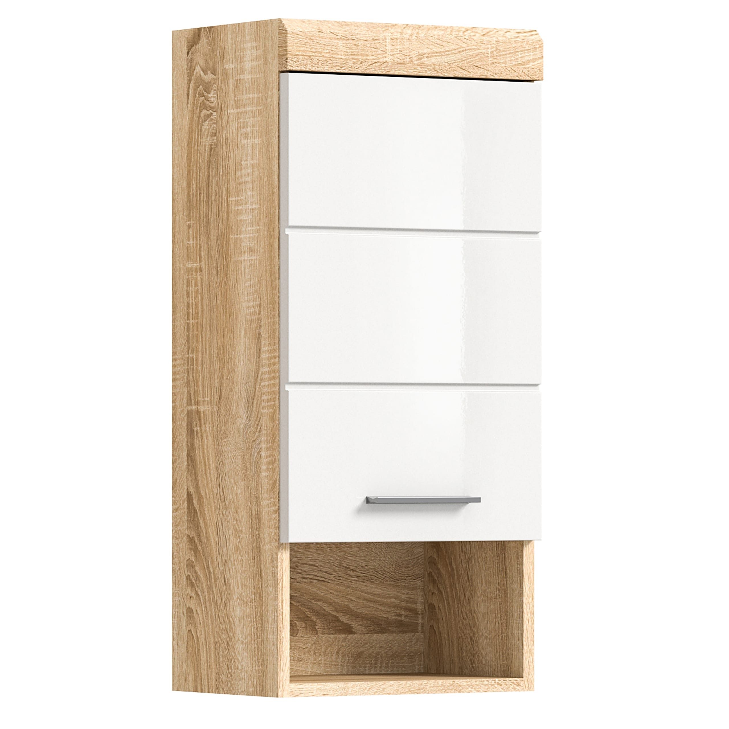 Newroom Hängeschrank Bolero Hängeschrank Sonoma Eiche hell weiß HG TZ Modern Wandschrank Bads...