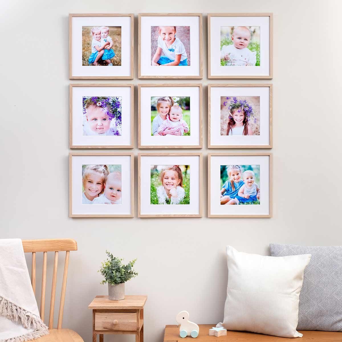 PHOTOLINI Bilderrahmen 9er Set 30x30 cm günstig online kaufen