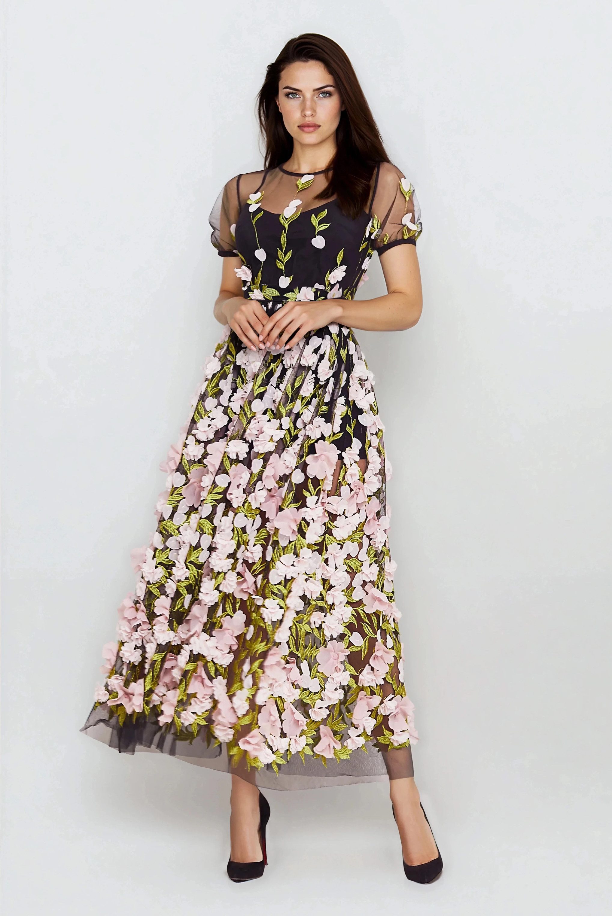 MATSOUR'I Abendkleid Fabiola Unterteile aus 100% Seide