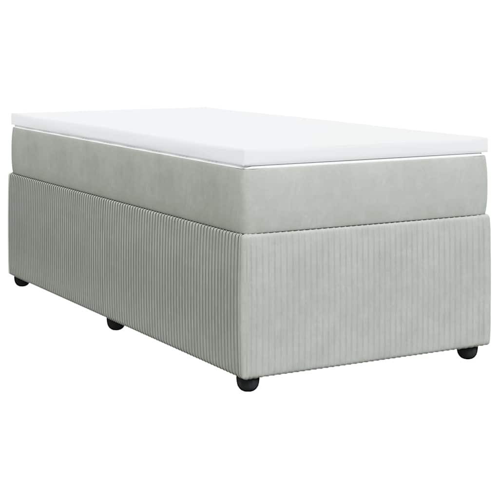 vidaXL Bett Boxspringbett mit Matratze Hellgrau günstig online kaufen